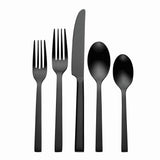 Oneida Chef's Table 20-Piece Flatware Set, Modern Black, Stainless Steel - Serves 4