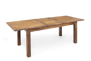 Porter Designs Porter Urban Solid Sheesham Wood Dining Table With Butterfly Leaf – Eco-friendly, Modern Design Natural Wood 07-117-01-4005