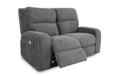 Parker House Polaris - Bizmark Grey Power Reclining Sofa And Loveseat Grey 100% Polyester (W) Mpol-32ph-big