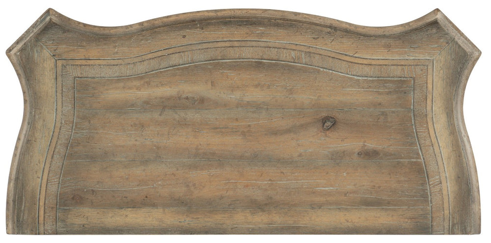 Hooker Furniture Castella Antique Slate Five-Drawer Chest With Cedar & Felt Liners, Carved Acanthus Molding Elegance 5878-90010-80