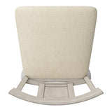 Homelegance By Top-Line Juliette Panel Back Counter Height Wood Swivel Chair White Rubberwood