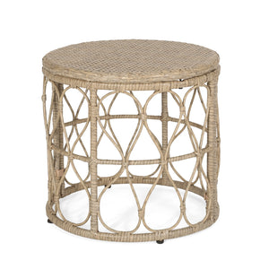 English Elm Christopher Knight Home® - BRUCE Rattan Side Table with Wicker Weave Top, Boho Outdoor Accent, Durable Polyethylene, 19.75" H Brown 70418.00LBRN