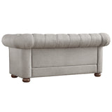 Homelegance By Top-Line Pietro Tufted Chesterfield Loveseat Grey Linen