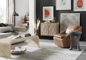 Hooker Furniture Commerce Mango Spot Table — Black Mango Wood Round Accent Table With Claw Feet, Compact 17"X24" Stylish Surface 7228-50692-85