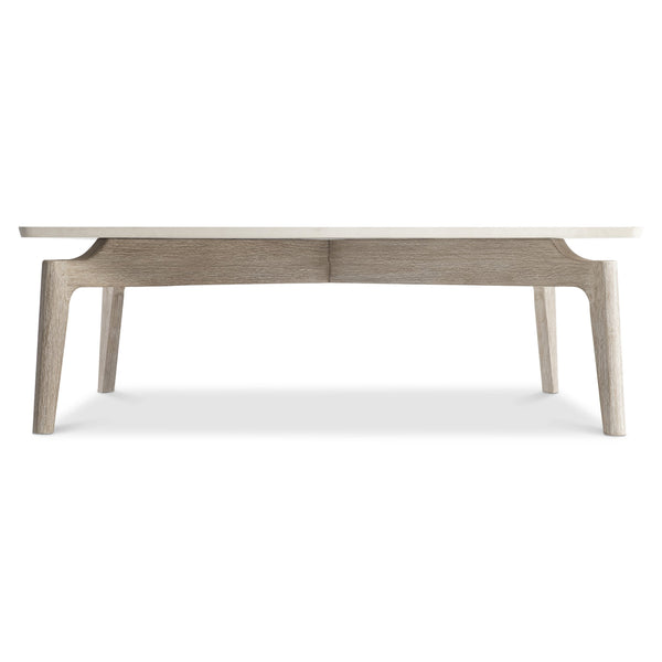 Bernhardt Bernhardt Aurora Square Cocktail Table With Honed Vasta Warm Shale Top & Teak Sea Oat Base - Outdoor Elegance X09022