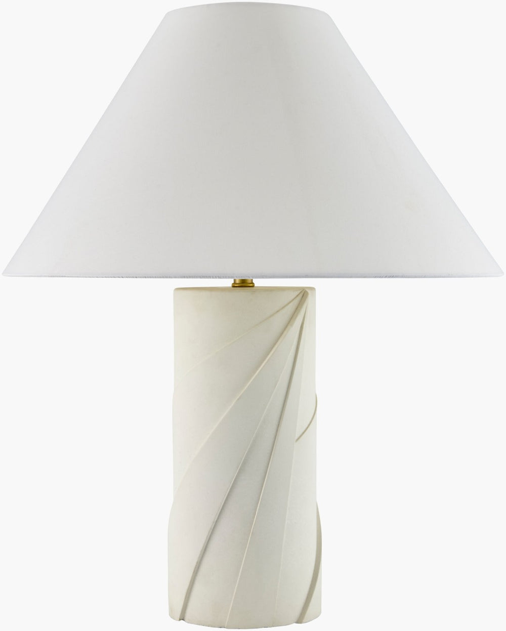 Livabliss Xove Artisan Concrete Table Lamp with Cotton Shade for Warm Ambient Living Room Glow XVE-001