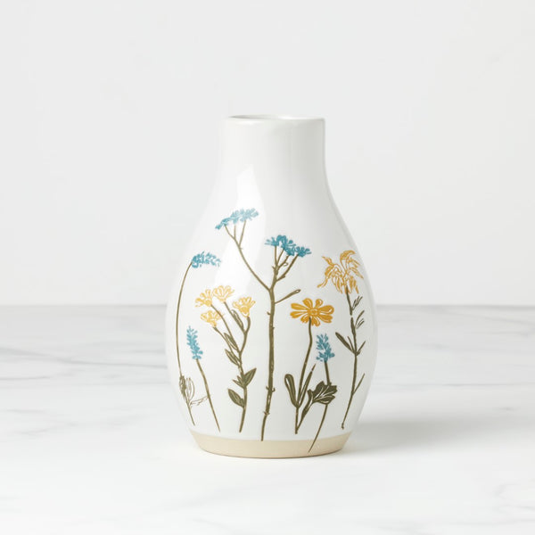 Lenox Wildflowers Medium Vase White, WHITE STONEWARE 896641