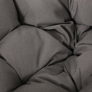 English Elm Christopher Knight Home® - CASTAIC Teardrop Hanging Chair with 8ft Chain — Durable PE Rattan, Water-Resistant Cushions, Cozy Lounging Grey+Black 70772.00