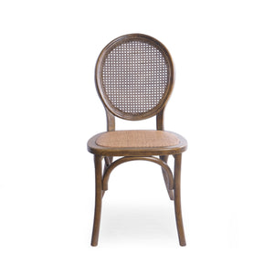 English Elm Dining Chairs Set of 2 Solid Elm Wood with Pressed Cane Mid-century Style 66146.00