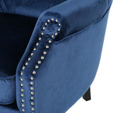 Christopher Knight Home® - Noble House - Tomlin Modern Glam Velvet Club Chair with Nailhead Trim