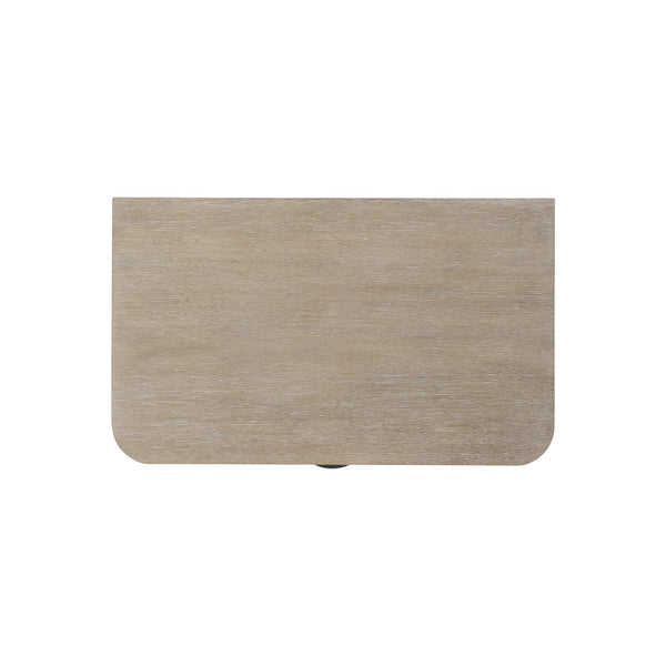 Bernhardt Bernhardt Loggia Three-Drawer Nightstand In Aria Oak With Fluted Fronts, Usb Charging, Stainless Pulls 345233