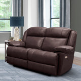 Parker House Parker Living Eclipse - Florence Brown Power Reclining Loveseat Florence Brown Top Grain Leather with Match (X) MECL#822PH-FBR