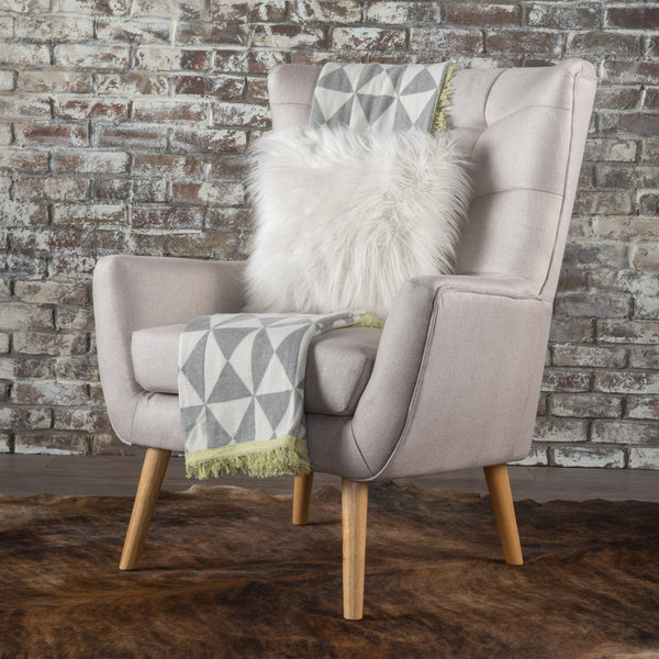 English Elm Club Chair Tufted Back Rubberwood Legs Mid-century Modern Accent Seat for Living Rooms 60751.00WET