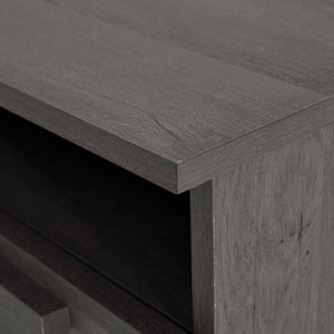 English Elm Christopher Knight Home® - DELANEY2-DRAWER Nightstand Rustic Faux Wood Nightstand with Two Drawers and Top Shelf for Storage Comfort Grey 71139.00