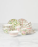 Lenox Bayberry 12-Piece Dessert Set Red & Green, IVORY PORCELAIN 895258