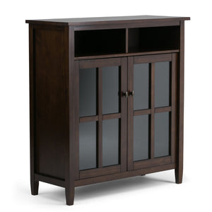 Warm Shaker Medium Storage Media Cabinet Tobacco Brown B136P159721 Hearth and Haven