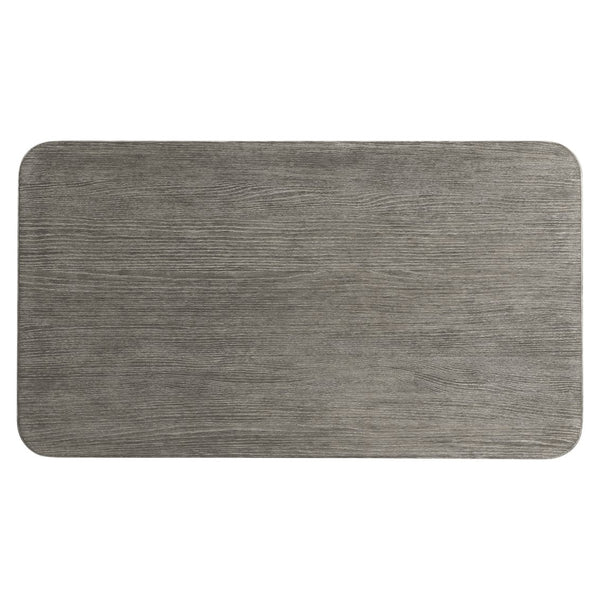 Bernhardt Bernhardt Monolith Cocktail Table In Wirebrushed Puma Oak — Sculptural Plinth Base, Rounded Top, Casters (64" W) 343015