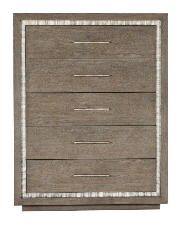 Hooker Furniture Serenity Coastal Five-Drawer Chest In Malibu Two-Tone Finish — Soft-Close Drawers, Cedar & Felt Liner 6350-90110-95