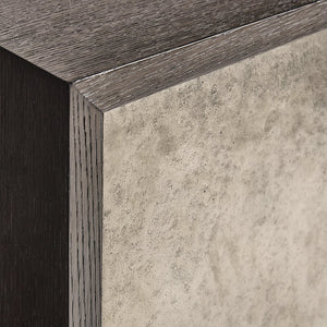 Bernhardt Bernhardt Geneve Oak and Cast Aluminum Buffet with Push Open Doors for Dining Rooms 392134
