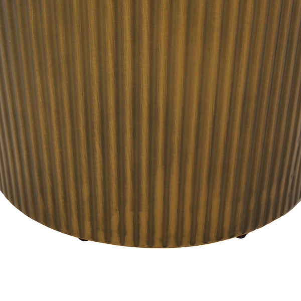 English Elm Christopher Knight Home® - Metal Hammered Side Tables Set - Industrial Elegance With Sunburst Design, Fully Assembled & Stylish 72225.00GLDBRSANTMP2