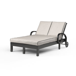 Monterey Chaise Lounge in Frequency Sand w/ Contrast Canvas Java Welt SW3001-9-SAND-STKIT Sunset West