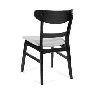 English Elm [video] Rubberwood Dining Chairs Set of 2 Upholstered Mid-century Seats for Modern Homes Light Grey 58915.00LGRY