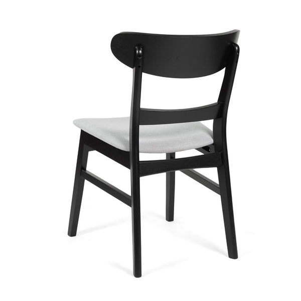 English Elm [video] Rubberwood Dining Chairs Set of 2 Upholstered Mid-century Seats for Modern Homes Light Grey 58915.00LGRY
