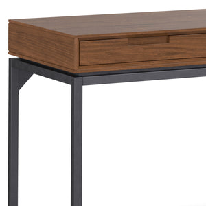 English Elm Banting - Stylish Mid Century Wide Desk In Walnut Veneer With Ample Storage & Modern Design Elements B136P158463