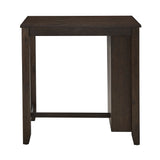 Homelegance By Top-Line Chevalier Wood Counter Height Dining Table with Charging Station Brown MDF