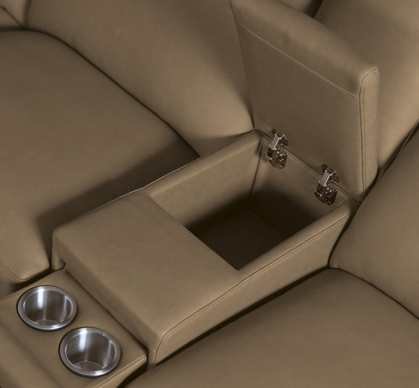 Hooker Furniture Simone Six Piece Leather Power Reclining Sectional with Bluetooth and Storage Console SS757-6PC3-085