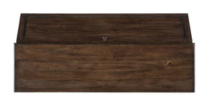 Hooker Furniture Commerce Acacia Secretary Desk With Drop-Front Work Surface, Mid-Century Legs, Cable Grommet, Compact Storage 7228-10017-85
