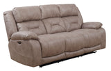 Steve Silver Aria Sand Dual Power Recliner Sofa with Luxe Fabric Seating