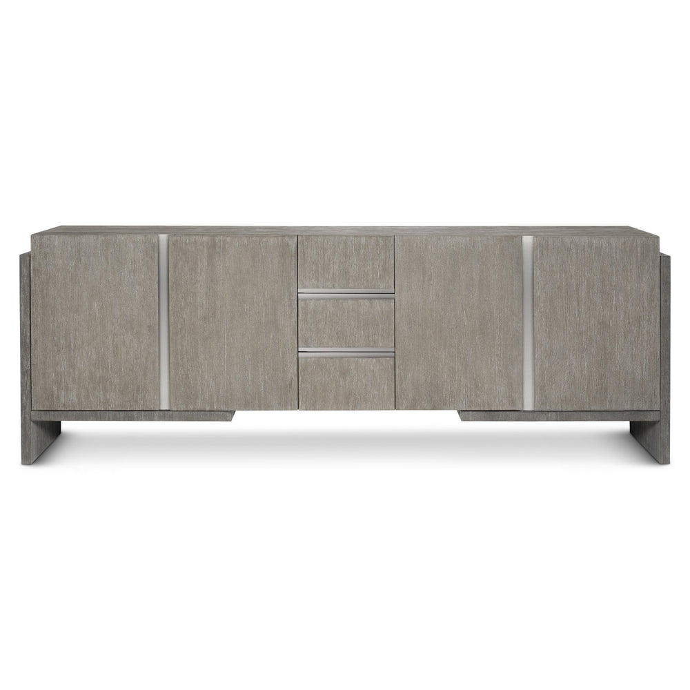 Bernhardt Bernhardt Foundations Two-Tone Entertainment Credenza 94" Rustic Modern Media Console With Storage, Soft-Close Doors 306890