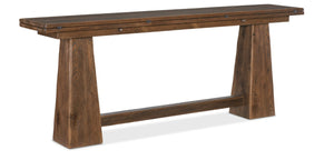 Hooker Furniture Driftwood Flip-Top Console Table With Buckboard Distressed Finish, Space-Saving Expandable Design Medium Wood 6820-85003-85