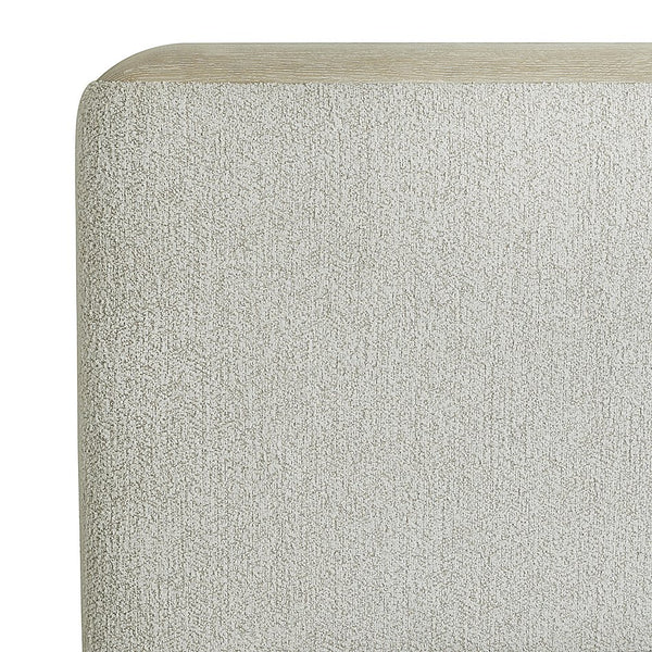 Bernhardt Bernhardt Arcadia Panel Bed King — Rustic-Modern Upholstered Headboard, Clay Woodgrain Accents, Supportive Slats K2005