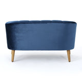 Christopher Knight Home® - Noble House - Amaia Mid-Century Modern Velvet Sofa with Seashell Backrest