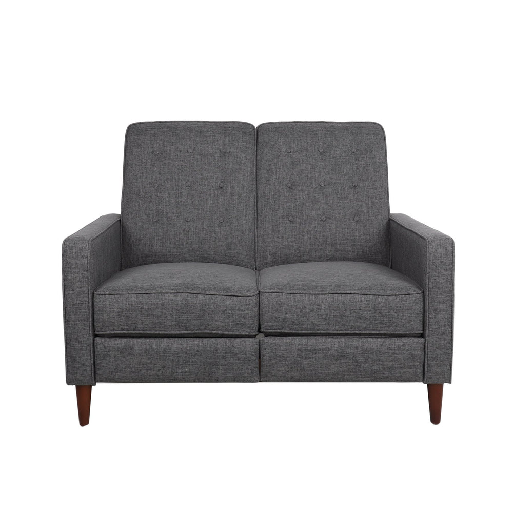 English Elm Christopher Knight Home® - DOUBLE Recliner Fabric Sofa with Plush Cushions and Space-Saving Design for Living Rooms, 49"L Gray 72478.00FGRY