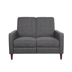 English Elm Christopher Knight Home® - DOUBLE Recliner Fabric Sofa with Plush Cushions and Space-Saving Design for Living Rooms, 49"L Gray 72478.00FGRY