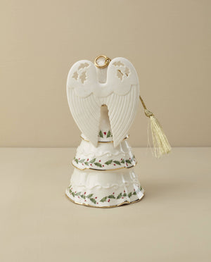 Lenox Holiday Angel Bell Holding Bouquet Ornament Ivory, NO COLOR PORCELAIN 895778