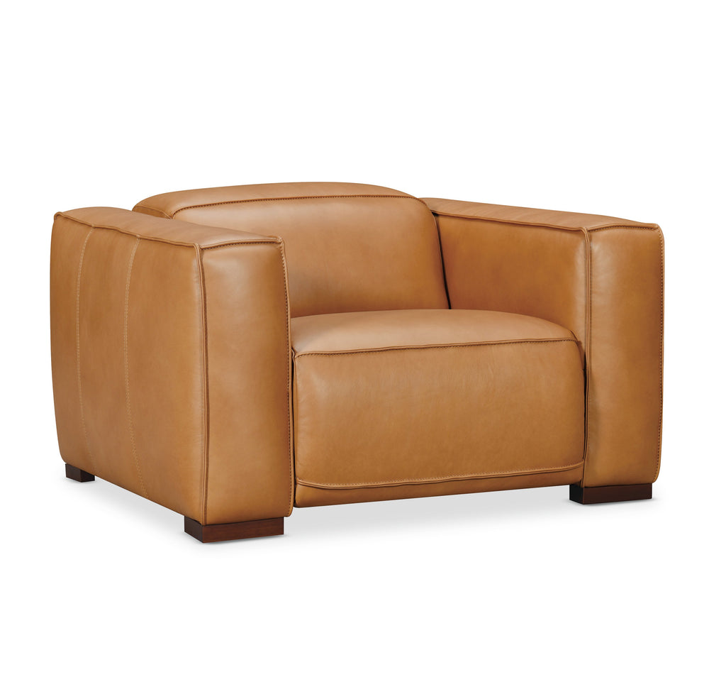 Hooker Furniture Fresco Semi-aniline Leather Power Recliner with Motorized Headrest for Modern Living SS404-PH1-080