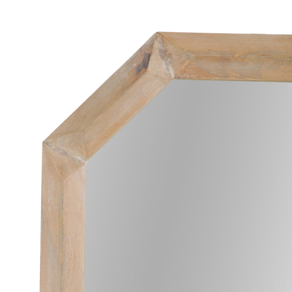 English Elm Christopher Knight Home® - WOOD Block Carved Leaner Mirror White 76x35 Rustic Handcrafted Frame Full-Length Accent Décor 67059.00