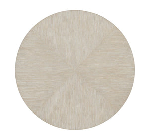 Hooker Furniture Modern Mood Round Nightstand With Diamond Oak Veneer, Pewter Accents & Leather Knobs, 3 Drawers Elegance Light Brown 6850-90315-80