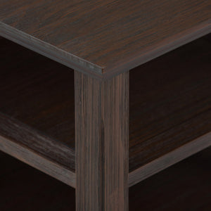 English Elm Acadian End Table - Handcrafted Farmhouse Brown Wood Accent With Two Open Shelves For Storage B136P159688