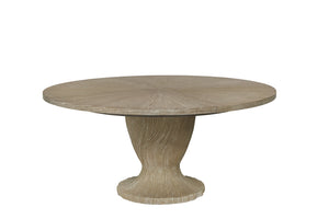 A.R.T. Furniture Tamarac Round Dining Table - Dusky Brindle Finish, Extends To 82”, Seating For 4-6, Unique Base Design Beige, Beige Material, Parawood Solids,Oak Veneer,Resin 267225-2352