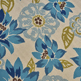 Christopher Knight Home® - Noble House - Wildwood Outdoor 5'3" X 7' Floral Area Rug, Ivory and Blue