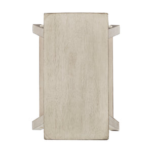 Homelegance By Top-Line Barrett Saddle Seat Counter Height Backless Stools (Set of 2) White Rubberwood