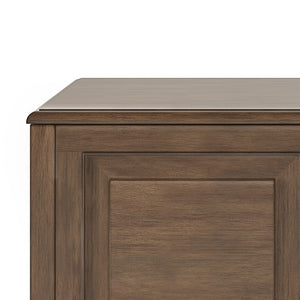 English Elm Connaught Storage Bench Trunk - Handcrafted Rustic Brown, Timeless Design & Ample Storage Solution B136P158537