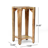 Christopher Knight Home® - Noble House - Gilliland Handcrafted Boho Mango Wood Side Table, Natural