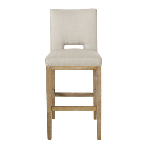 English Elm Christopher Knight Home® - 31 Inch Counter Stools Set of 2 Wheat Fabric Upholstered, Breathable L-Shaped Backrest, Modern Comfort 73531.00WHEAT