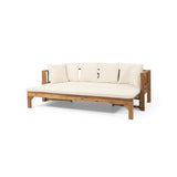 Christopher Knight Home® - Noble House - Varney Outdoor Extendable Acacia Wood Daybed Sofa